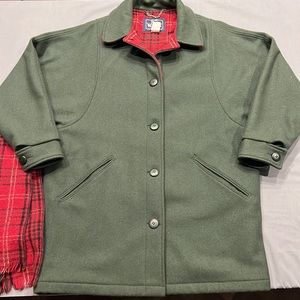 Vintage Woolrich Wool Pea Coat with Scarf